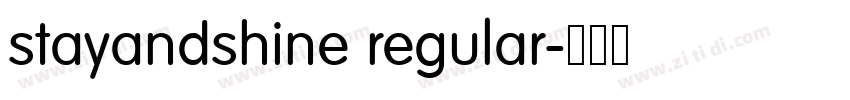stayandshine regular字体转换
